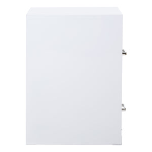 OSP Home Furnishings Metal File Cabinet White