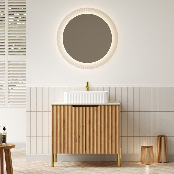English Elm Turio 30" Bathroom Vanity With Elegant Ceramic Basin & Stylish Sintered Stone Countertop, White W2615S00221-GIGA