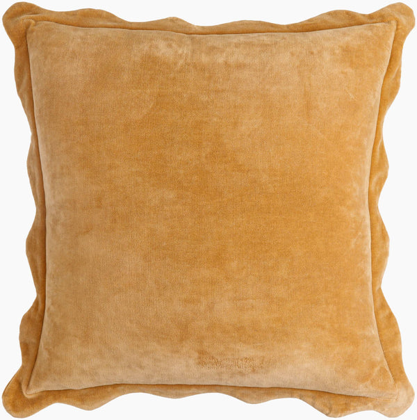 Surya Effervescent 18"L X 18"W Cotton Accent Pillow - Luxurious, Elegant, And Easy-to-maintain Home Decor Mustard Cotton,Cotton Efc001-2020d
