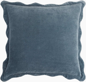 Surya Effervescent 18"L X 18"W Cotton Accent Pillow - Luxurious, Elegant, And Easy-to-maintain Home Decor Dark Blue Cotton,Cotton Efc003-1818p