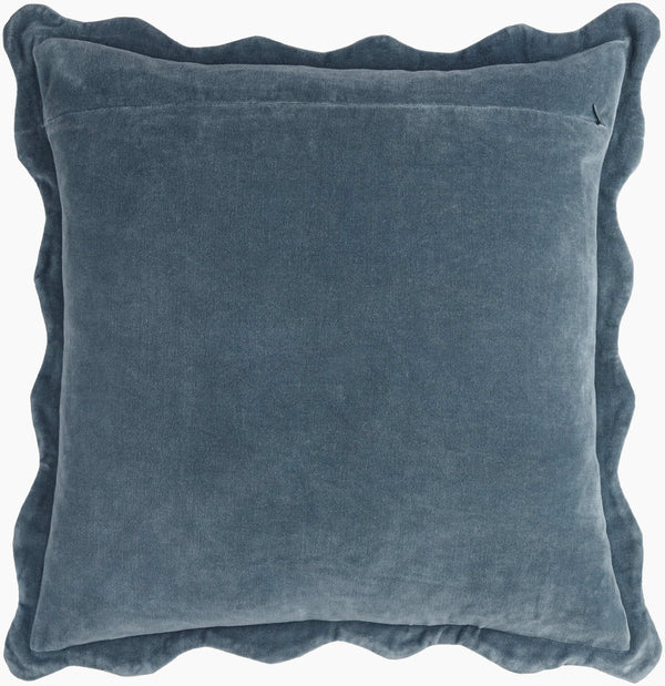 Surya Effervescent 18"L X 18"W Cotton Accent Pillow - Luxurious, Elegant, And Easy-to-maintain Home Decor Dark Blue Cotton,Cotton Efc003-1818p