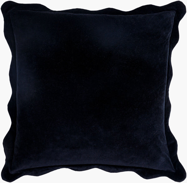 Surya Effervescent 18"L X 18"W Cotton Accent Pillow - Luxurious, Elegant, And Easy-to-maintain Home Decor Black Cotton,Cotton Efc004-1818p
