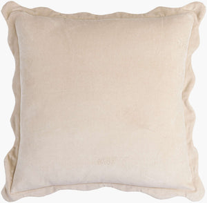 Surya Effervescent 18"L X 18"W Cotton Accent Pillow - Luxurious, Elegant, And Easy-to-maintain Home Decor Beige Cotton,Cotton Efc006-2222