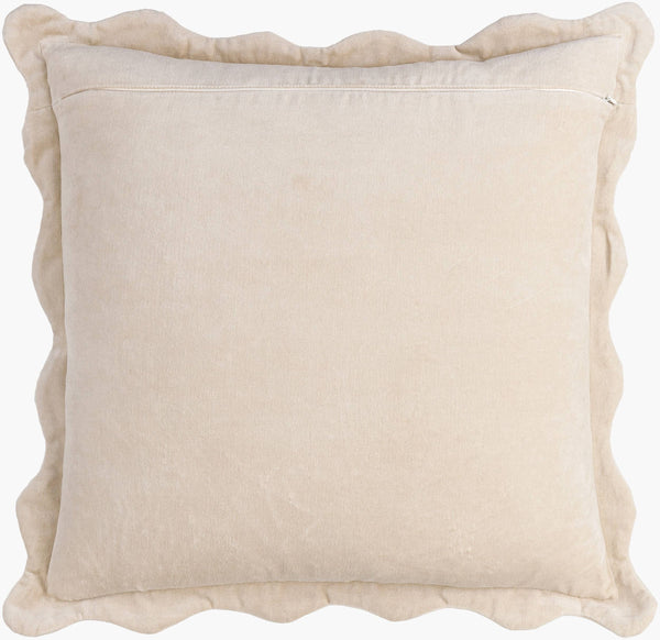 Surya Effervescent 18"L X 18"W Cotton Accent Pillow - Luxurious, Elegant, And Easy-to-maintain Home Decor Beige Cotton,Cotton Efc006-2222