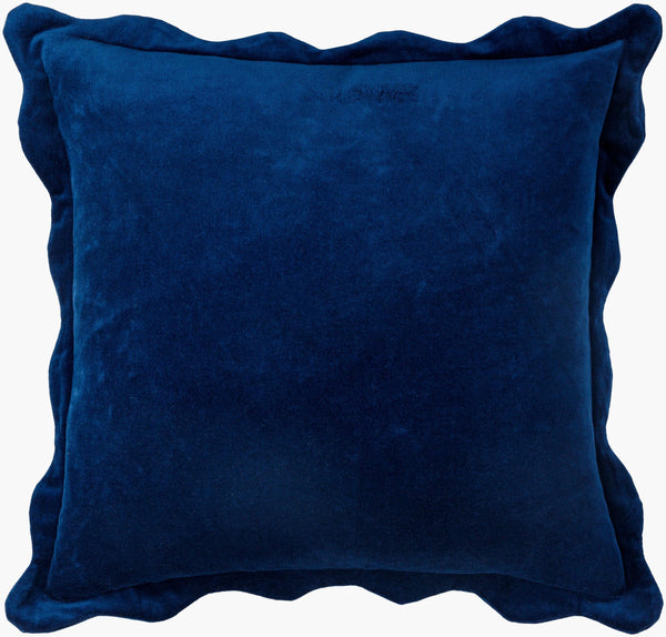 Surya Effervescent 18"L X 18"W Cotton Accent Pillow - Luxurious, Elegant, And Easy-to-maintain Home Decor Blue Cotton,Cotton Efc007-1818p