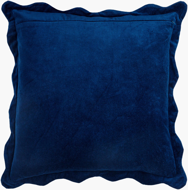Surya Effervescent 18"L X 18"W Cotton Accent Pillow - Luxurious, Elegant, And Easy-to-maintain Home Decor Blue Cotton,Cotton Efc007-1818p