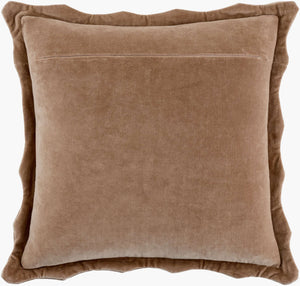 Surya Effervescent 18"L X 18"W Cotton Accent Pillow - Luxurious, Elegant, And Easy-to-maintain Home Decor 'Taupe Cotton,Cotton Efc008-2222