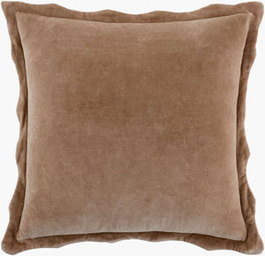 Surya Effervescent 18"L X 18"W Cotton Accent Pillow - Luxurious, Elegant, And Easy-to-maintain Home Decor 'Taupe Cotton,Cotton Efc008-2222