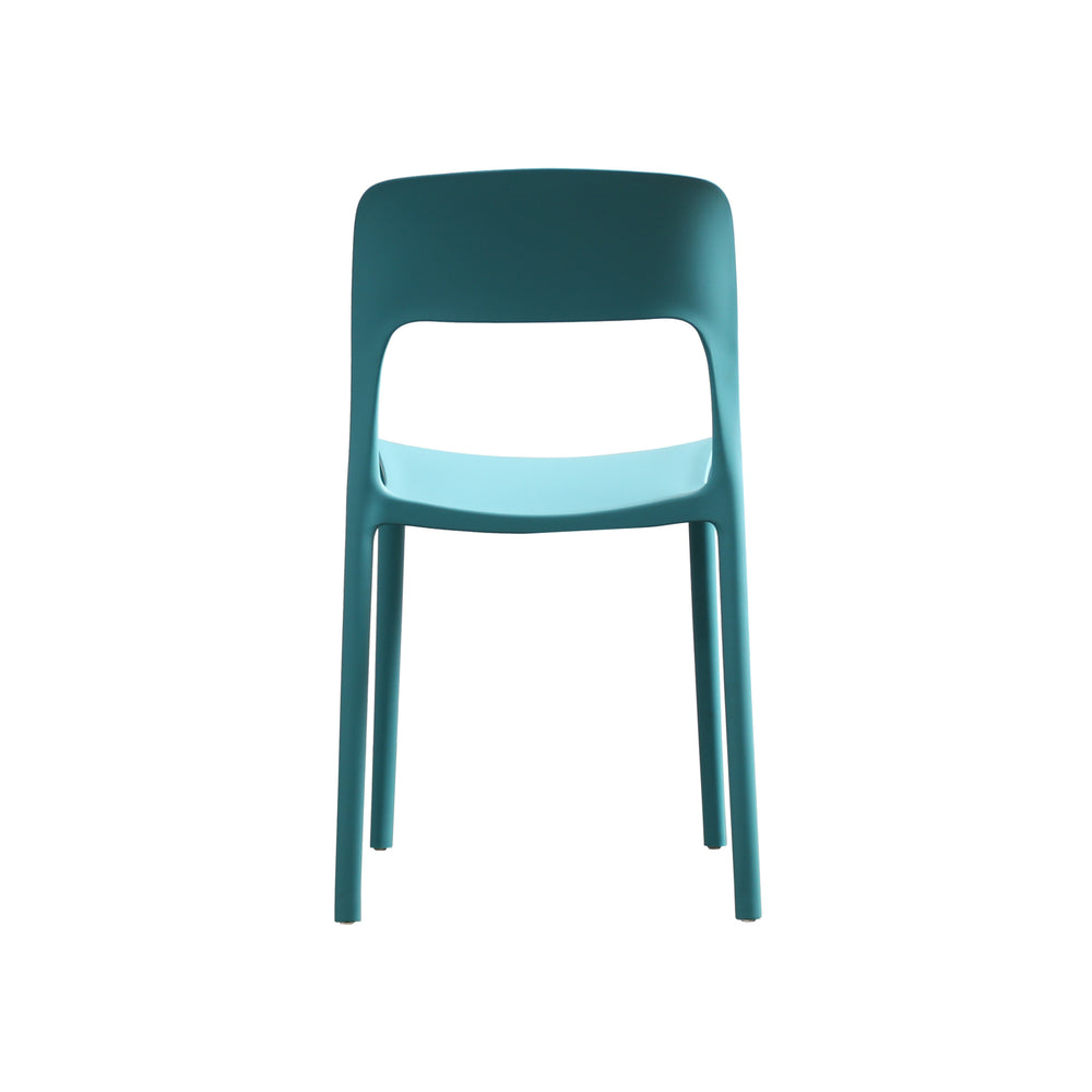 English Elm Christopher Knight Home® - KATHERINA Teal Injection-Molded PP Side Chairs Set of 2 with Firwood Seats, Mid-Century Outdoor Flair 64270.00T