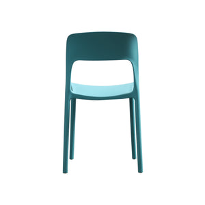 English Elm Christopher Knight Home® - KATHERINA Teal Injection-Molded PP Side Chairs Set of 2 with Firwood Seats, Mid-Century Outdoor Flair 64270.00T