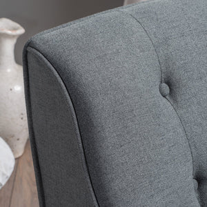 English Elm Arm Chair Tufted Mid-century Accent Seat with Rubberwood Legs for Living Room 60015.00CCL