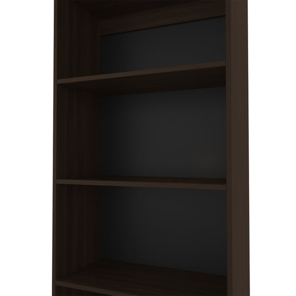 English Elm Bookcase 4-Shelves Benzoni - Stained Walnut Finish, Modern Design For Home & Office Storage Solutions B092P386505