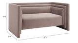 Trippel Loveseat Taupe 110306 Zuo Modern