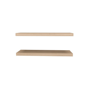 English Elm Floating Shelf Dallas Set of 2 Light Pine Beige Engineered Wood Modern Wall-Mounted Decor Storage B092P238707