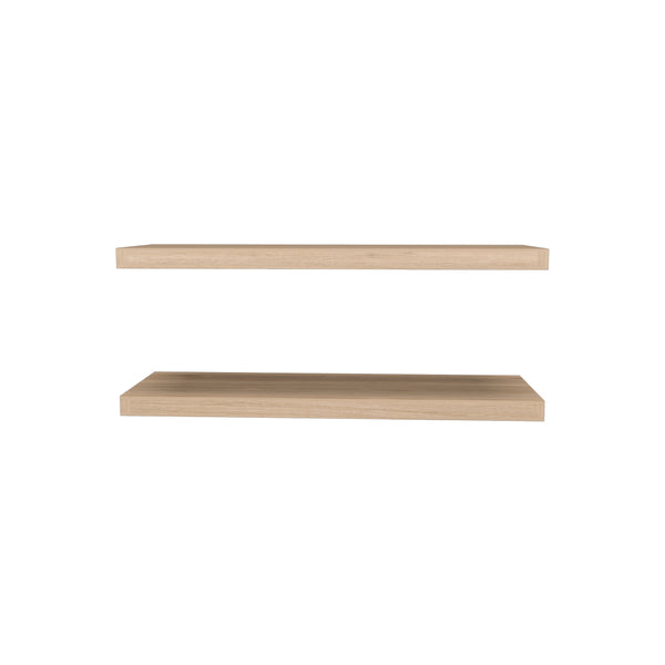 English Elm Floating Shelf Dallas Set of 2 Light Pine Beige Engineered Wood Modern Wall-Mounted Decor Storage B092P238707