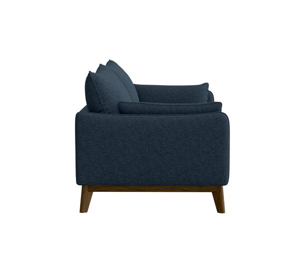 English Elm Wallace & Bay - Blue Mid-Century Modern Sofa in Navy Storm Fabric — 84" Wide, Easy-Care Upholstery, Stylish Durable Seating B361P384456