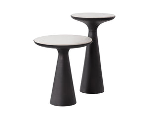 Sunpan Chizu Nesting End Tables - Stylish, Space-Saving Design with Durable Stainless Steel Legs and Easy Care Bronze
