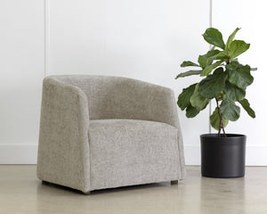 Sunpan Serenade Lounge Chair - Striking Round Design in Stylish Upholstery for a Stunning Home Accent Husky Beach