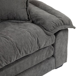 English Elm 84" Chenille Sofa Loveseat with Memory Foam & Pocket Springs, Plush Dual-Layer Comfort, Sturdy Frame Grey W676S00013