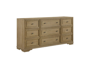 English Elm Hickory Nine Drawer Dresser with Cedar and Felt Lining for Master Bedroom Storage B2699P440923