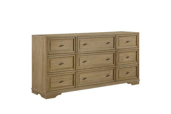 English Elm Hickory Nine Drawer Dresser with Cedar and Felt Lining for Master Bedroom Storage B2699P440923
