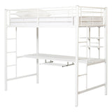 Bunk Bed Work Station, White White BTOZWH Walker Edison