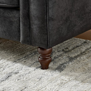 English Elm 3+3 Seater Sofa Set - Elegant Chesterfield Tech Fabric Couch With High-Density Foam For Comfort W3373S00007