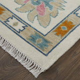 Feizy Rugs Karina Hand-knotted Wool Rug: Timeless Elegance With Floral Design For Sophisticated Home Decor Ivory,Blue,Pink Wool 90969g8fivymltf99