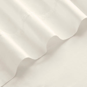 English Elm 4 Pieces Queen Sateen Sheet Set - Luxurious Ivory Egyptian Cotton For Ultimate Comfort & Elegance B035P381316