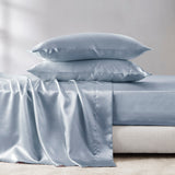 Madison Park Essentials Satin Casual Luxury Sheet Set MPE20-1134 Blue