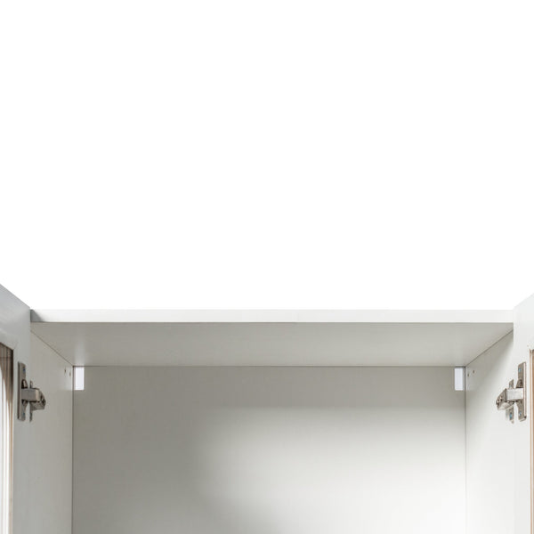 English Elm Wall Mounted Display Cabinet Arched Glass Door Floating Shelves for Kitchen or Bath W331P379951