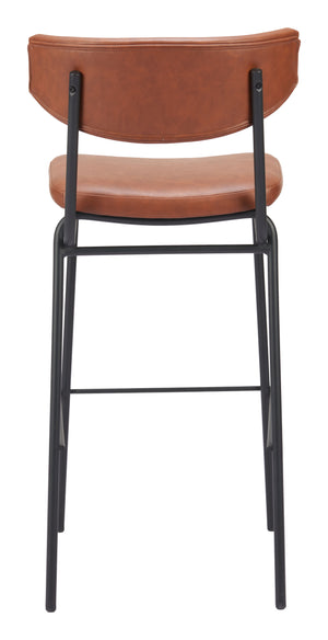 Charon Barstool - Set of 2 Vintage Brown 110260 Zuo Modern