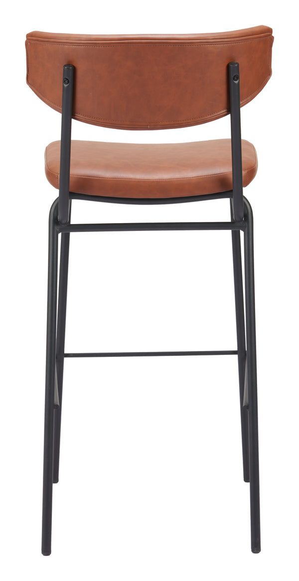 Charon Barstool - Set of 2 Vintage Brown 110260 Zuo Modern