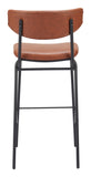 Charon Barstool - Set of 2 Vintage Brown 110260 Zuo Modern