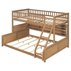 English Elm Twin Xl Over Queen Bunk Bed with Led Lighting Shelving and Pegboard Pinewood Frame Brown LT000280AAP