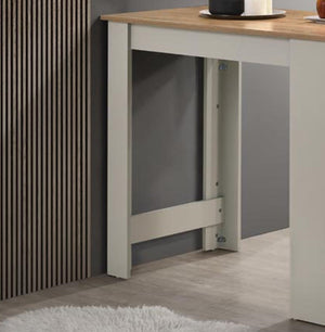 English Elm Alfonso Oak Finish Counter Height Dining Table with Built-in Cabinet Drawer Storage B2749P413181