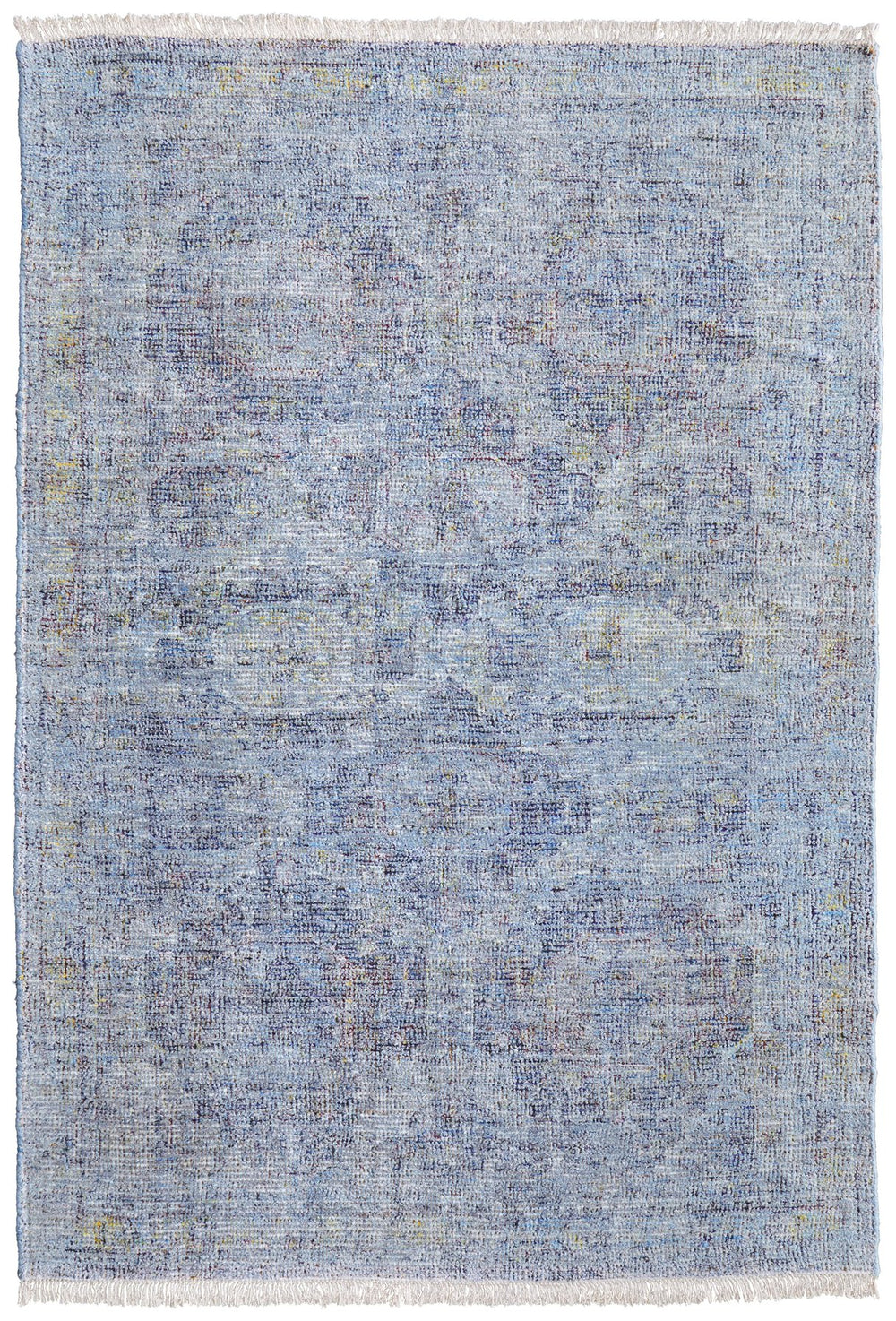 Feizy Rugs Caldwell Handwoven Transitional Area Rug: Elegant Wool & Viscose Blend For Timeless Home Décor Blue,Ivory Wool,Viscose 8798804fblu000p00
