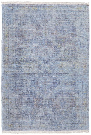 Feizy Rugs Caldwell Handwoven Transitional Area Rug: Elegant Wool & Viscose Blend For Timeless Home Décor Blue,Ivory Wool,Viscose 8798804fblu000p00