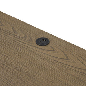 English Elm Small Nightstand with Elm Veneer Finish, Peppercorn Tone, Two Smooth-Glide Drawers for Teens & Guests Light Brown 27 L x 20.5 W x 18 H B2699P401425