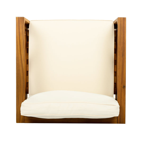 English Elm Christopher Knight Home® - Outdoor Acacia Wood Club Chair Set With Cushions - Stylish, Weather-Resistant Comfort For Patios! N770P264304B