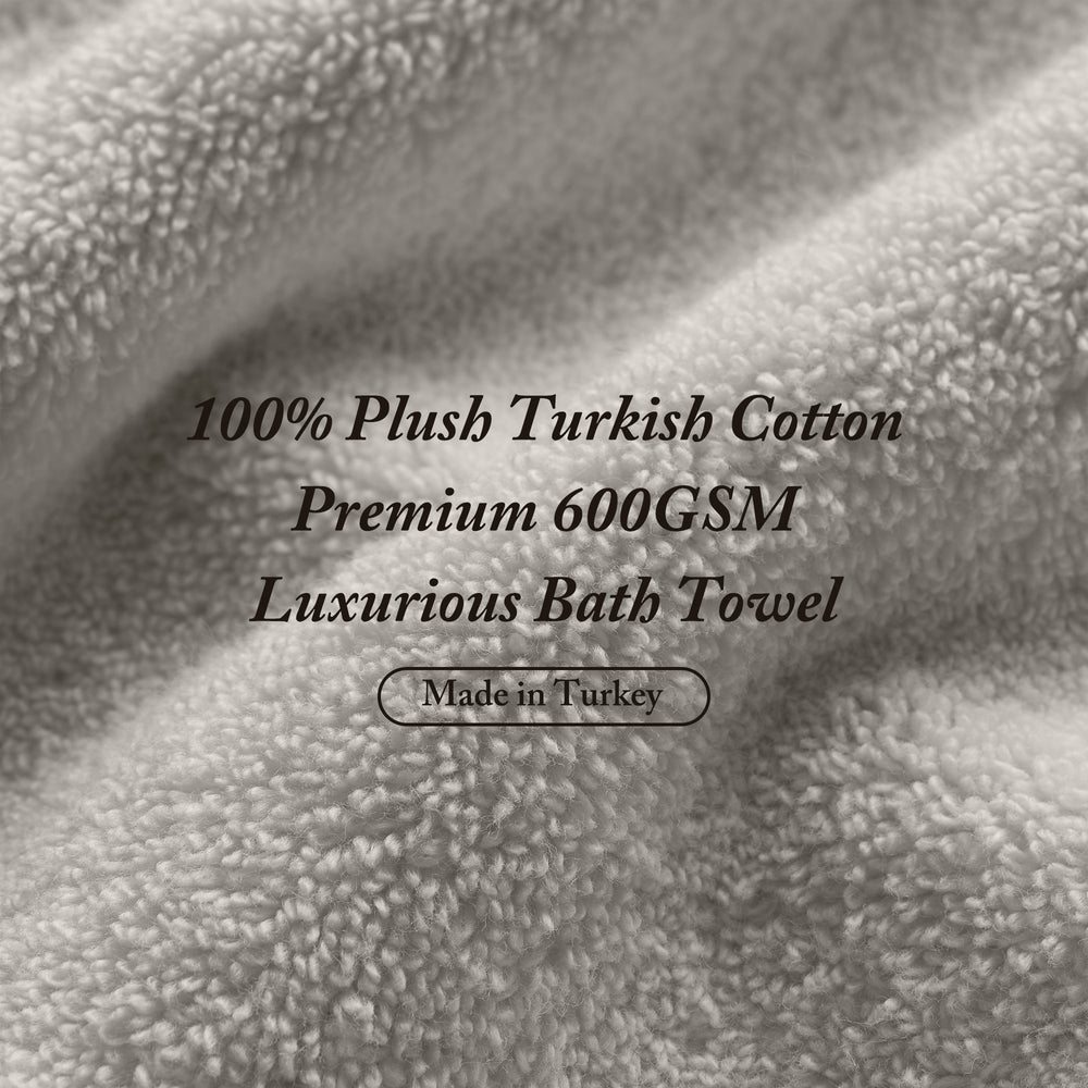 JLA Home Madison Park Signature - 100% Turkish Cotton Bath Sheet Set — Spa-Soft Low-Twist Plush, Highly Absorbent Dobby Border, OEKO-TEX Approved Grey MPS73-533