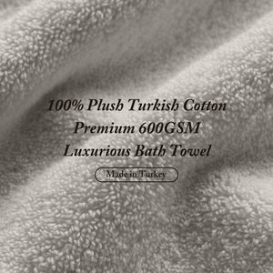 JLA Home Madison Park Signature - 100% Turkish Cotton Bath Sheet Set — Spa-Soft Low-Twist Plush, Highly Absorbent Dobby Border, OEKO-TEX Approved Grey MPS73-533