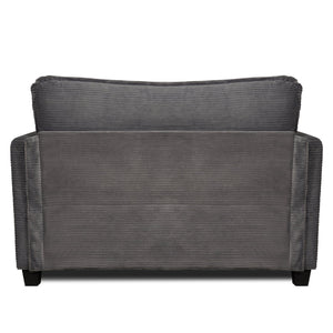 English Elm 2-in-1 Corduroy Loveseat Sleeper with Storage Converts for Living Room or Studio Grey W2715P409861