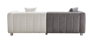 English Elm 87.4'' Bubble Velvet Three Seat Sofa with Metal Legs and Pillows for Modern Living W2795S00004