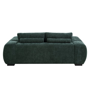 English Elm Ferrand Green Chenille 2PC Sofa & Loveseat Set — Pocket Coil Seats, Wooden Frame, Stylish Comfort B2726S00365