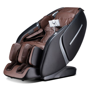 English Elm Massage Chair 4d Robotic Sl Track Zero Gravity Full Body Airbag Touchscreen Spa Recliner Black+Brown W730P343900