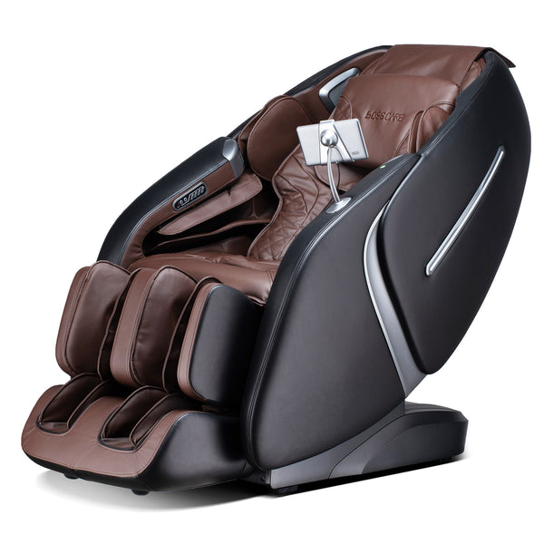 English Elm Massage Chair 4d Robotic Sl Track Zero Gravity Full Body Airbag Touchscreen Spa Recliner Black+Brown W730P343900