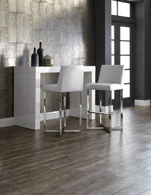 Sunpan Arch Console Table - Sleek Contemporary Design Perfect for Small Spaces and Versatile Home Decor High Gloss White