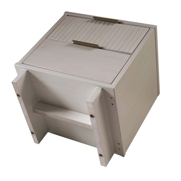 English Elm Granville 18" Nightstand In Light Gray - Modern 2-Drawer Design With Gold Handles For Elegant Storage B365P398523