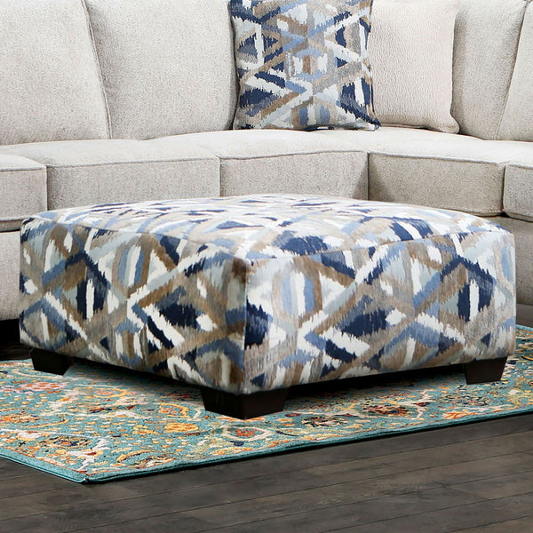 English Elm Contemporary Square Ottoman - Stylish Pocket Coil Seating, Easy-Clean Legs & Versatile Design Options B2741P355273